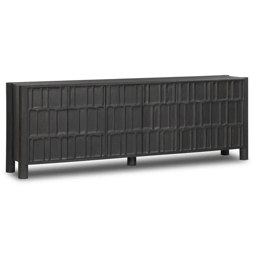 Erin Media Console - Black, Oak