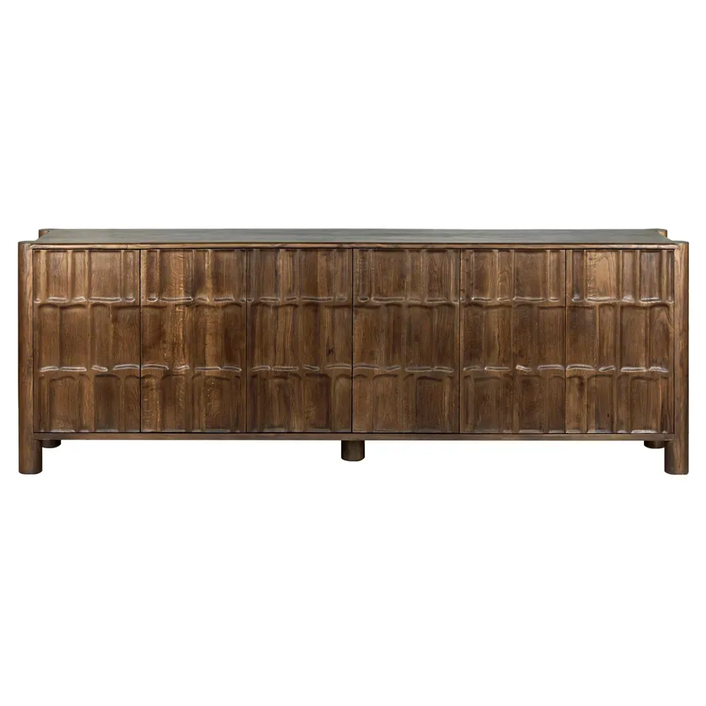 Erin Media Console - Brown, Oak