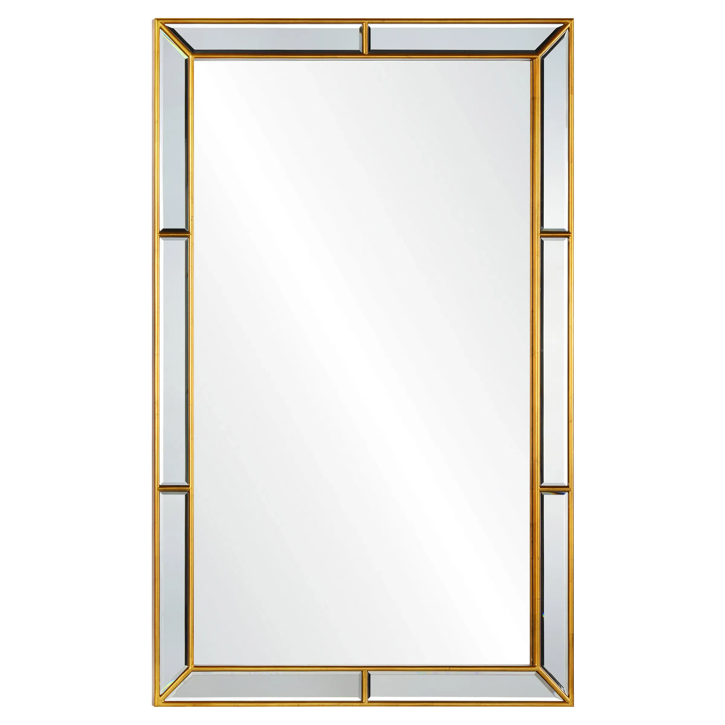 Erin Rectangular Wall Mirror - Gold image