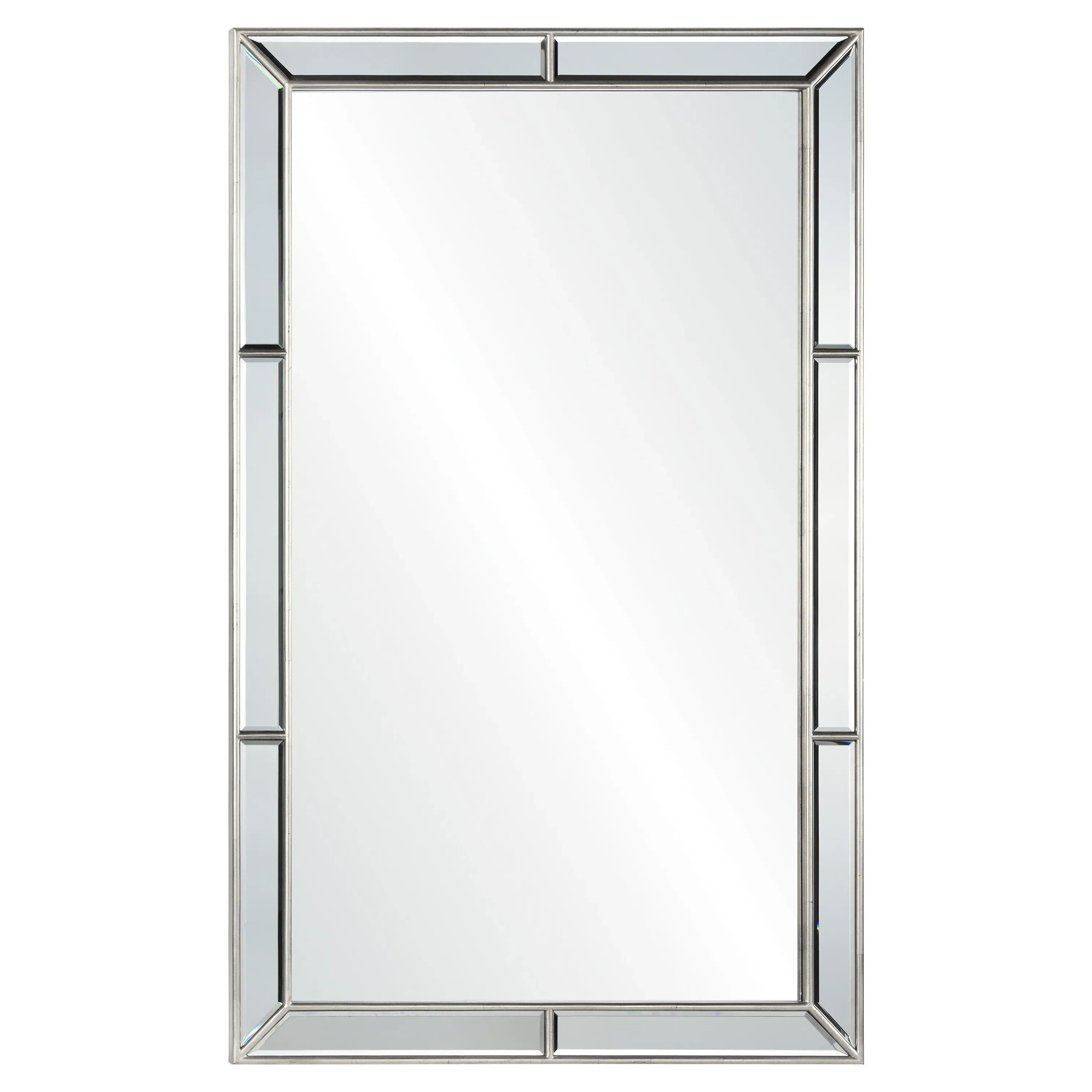 Erin Rectangular Wall Mirror - Silver