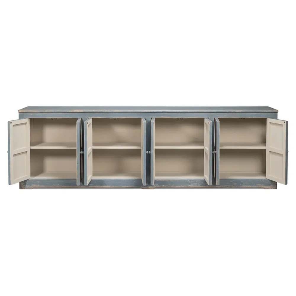 Errol Sideboard - Distressed Blue, Reclaimed Pine