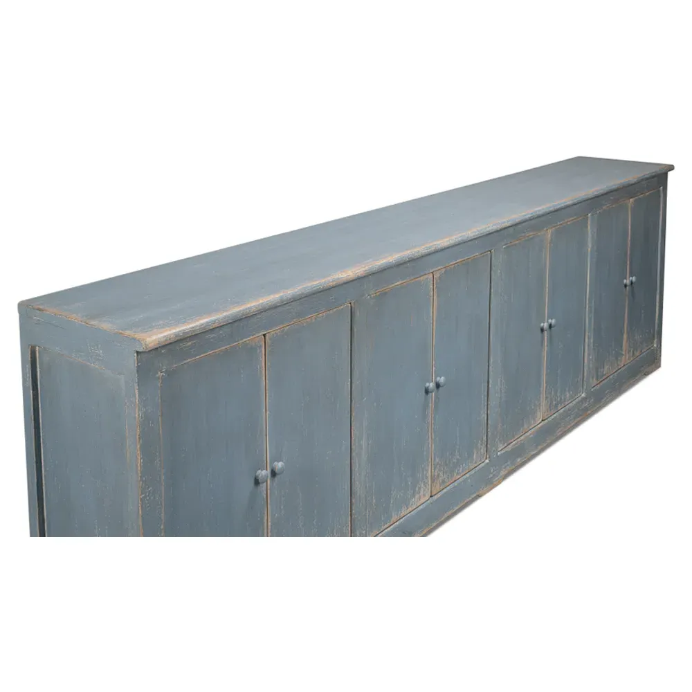 Errol Sideboard - Distressed Blue, Reclaimed Pine