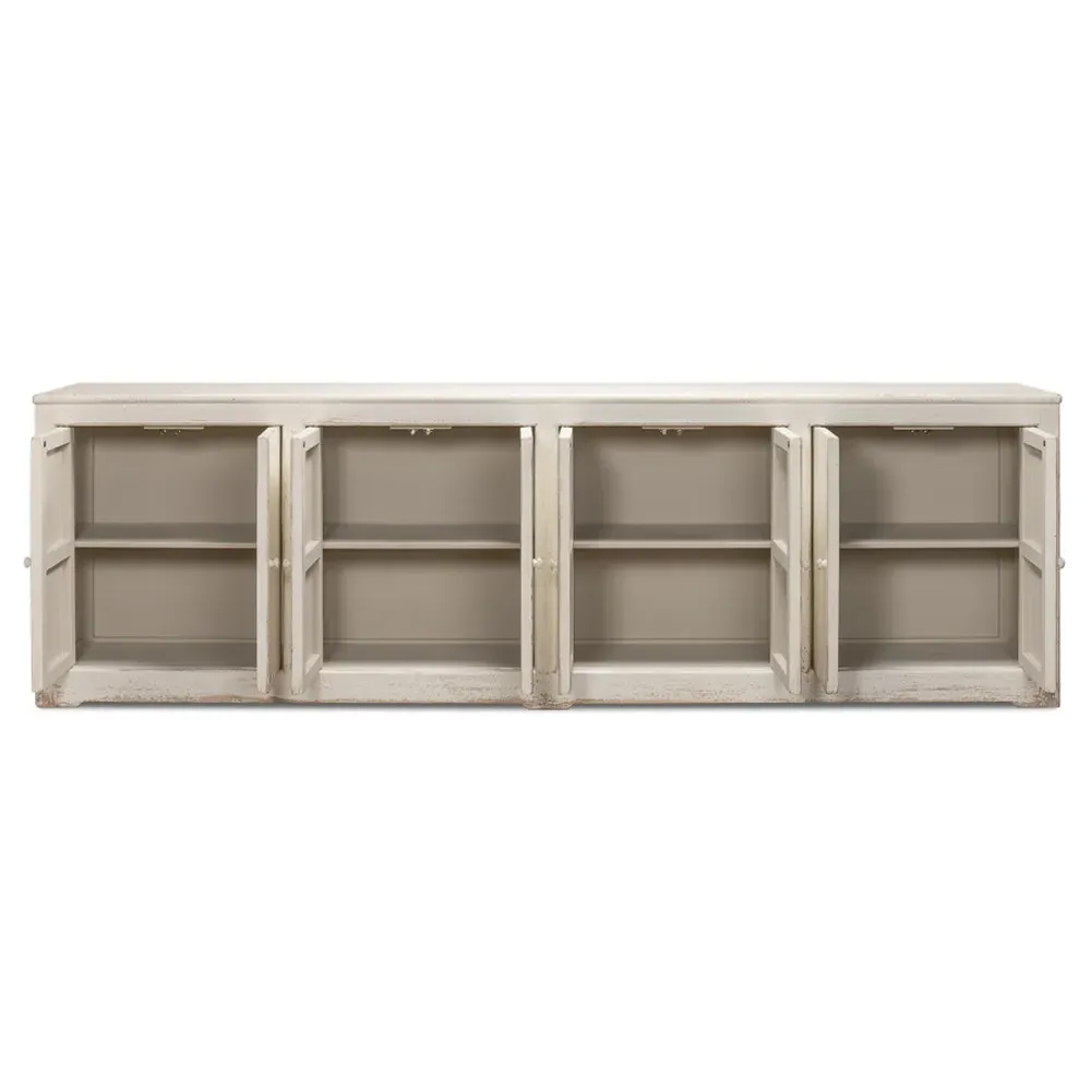 Errol Sideboard - Distressed White, Pine Wood