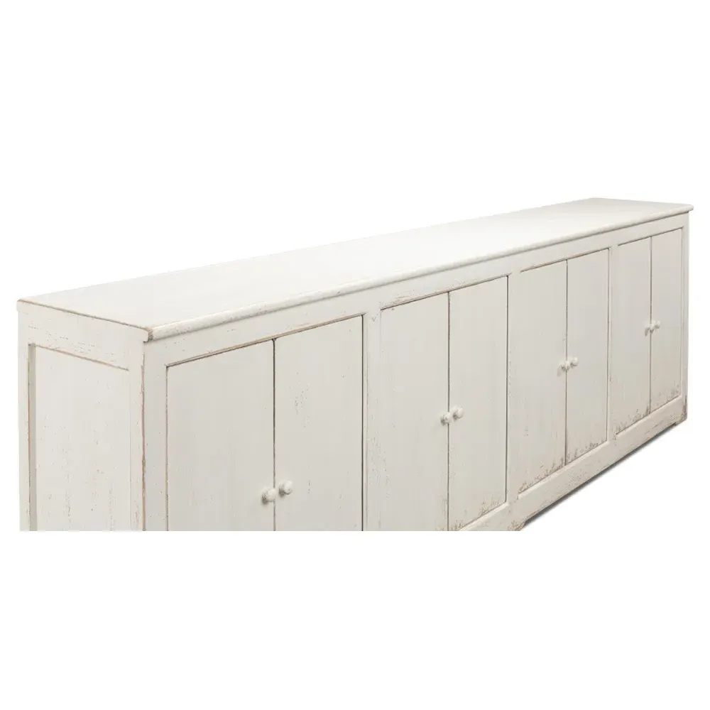 Errol Sideboard - Distressed White, Pine Wood