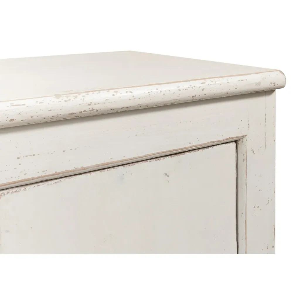 Errol Sideboard - Distressed White, Pine Wood
