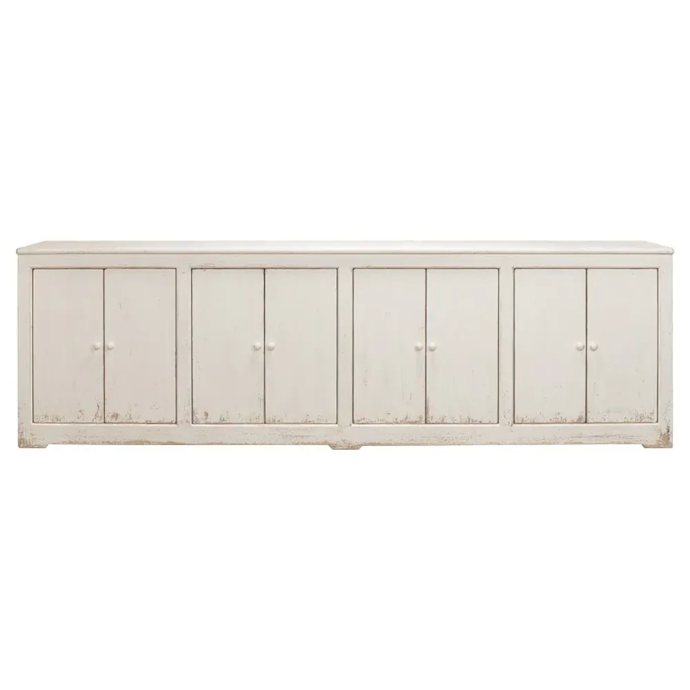 Errol Sideboard - Distressed White, Pine Wood