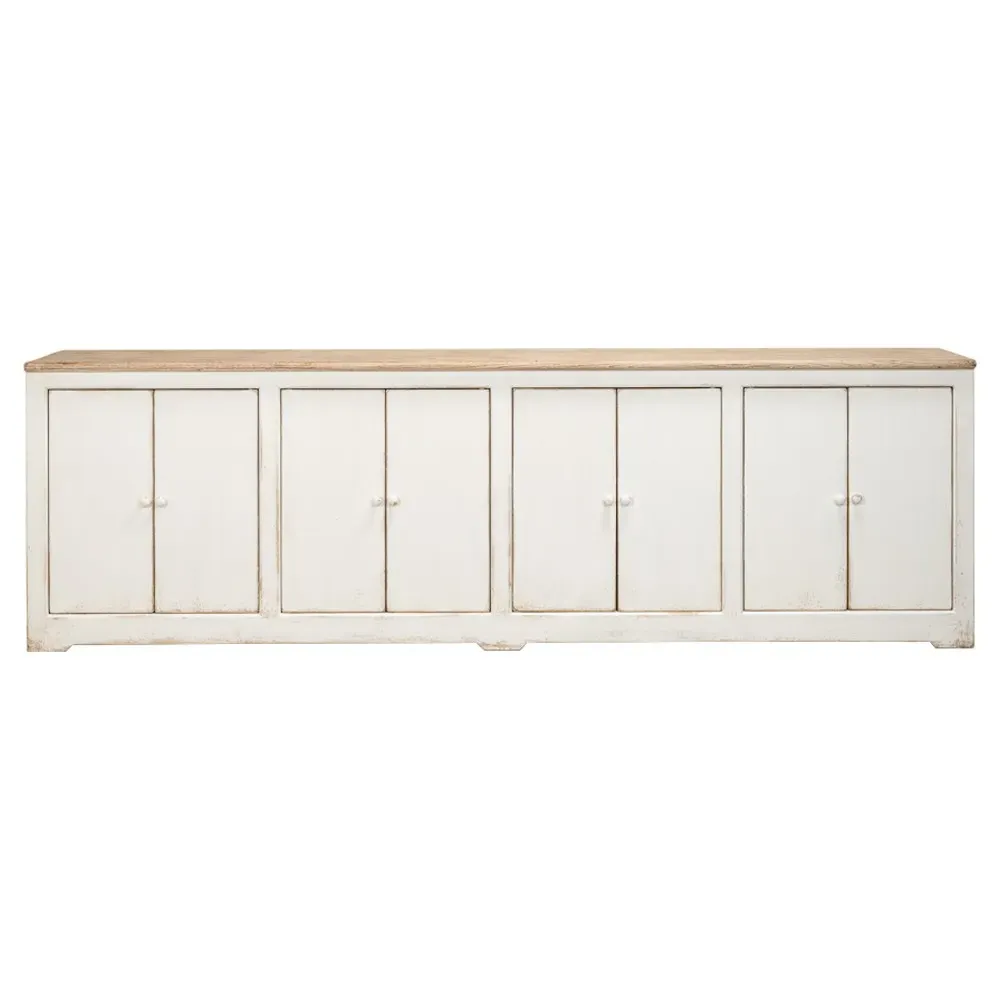 Errol Sideboard - Natural Distressed White, Pine Wood image
