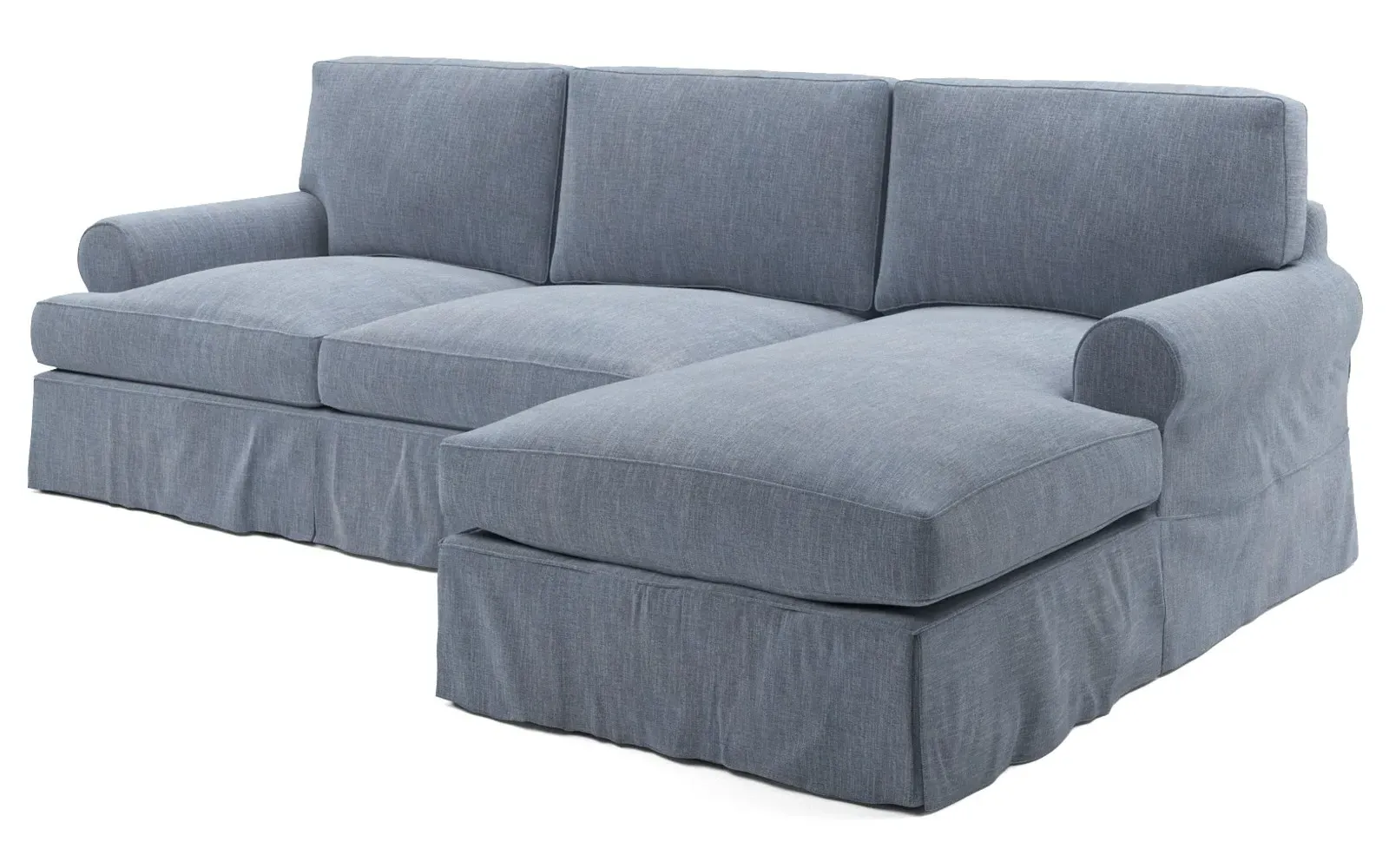 Erving Left Chaise Sectional - Nantucket Blue