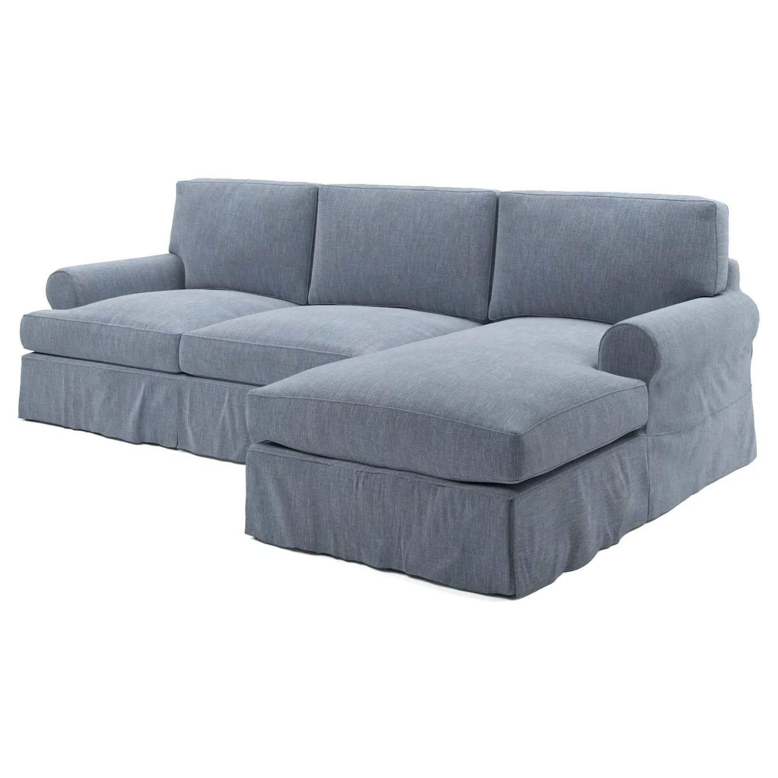Erving Left Chaise Sectional - Nantucket Blue