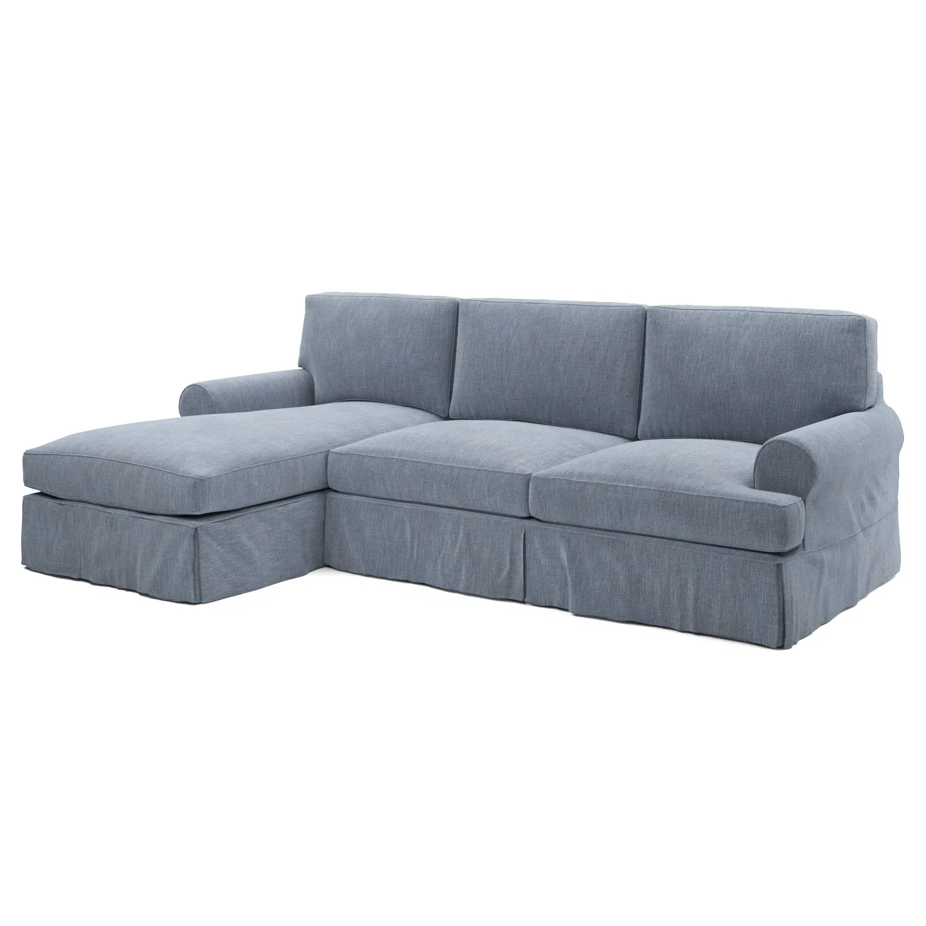 Erving Right Chaise Sectional - Nantucket Blue