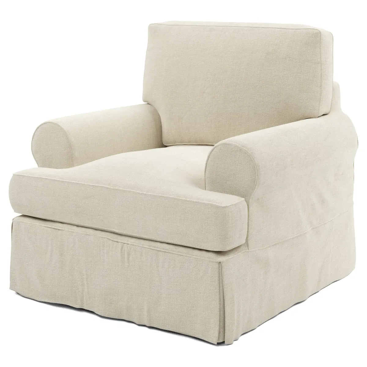 Erving Swivel Chair with Slipcover - Sea Salt image