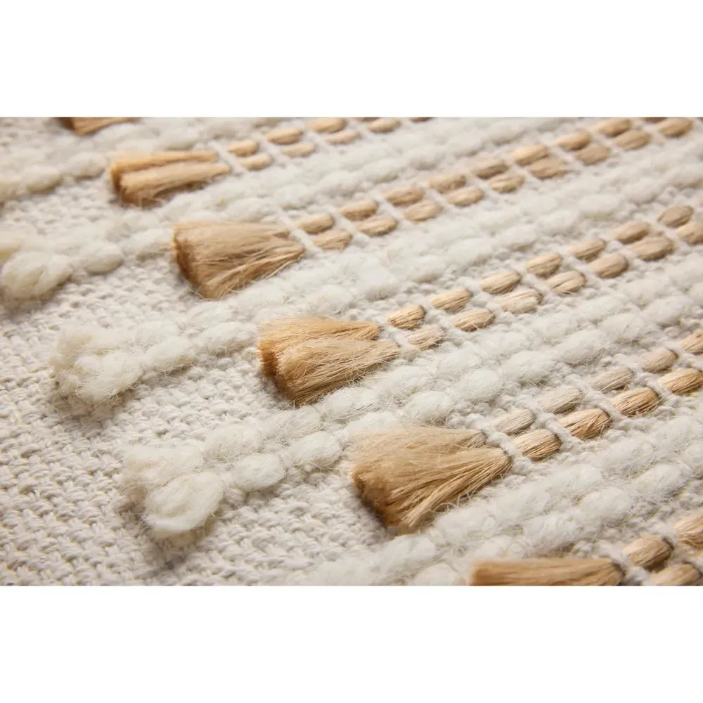 Eryssa Square Framed Wall Art - Beige, Textile