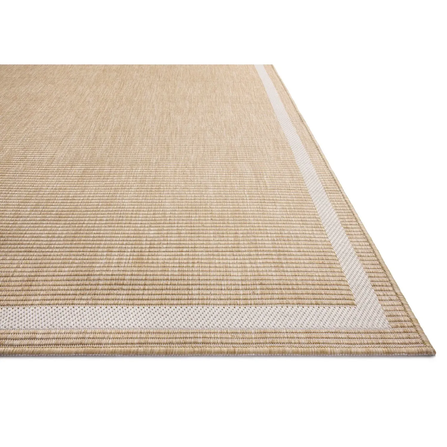 Esme Border Indoor Outdoor Rug - Beige, Polypropylene