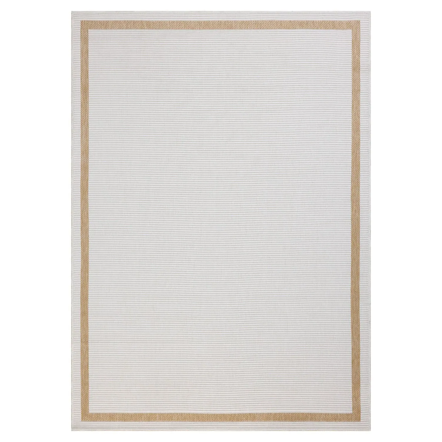 Esme Border Indoor Outdoor Rug Sample - Beige, Polypropylene