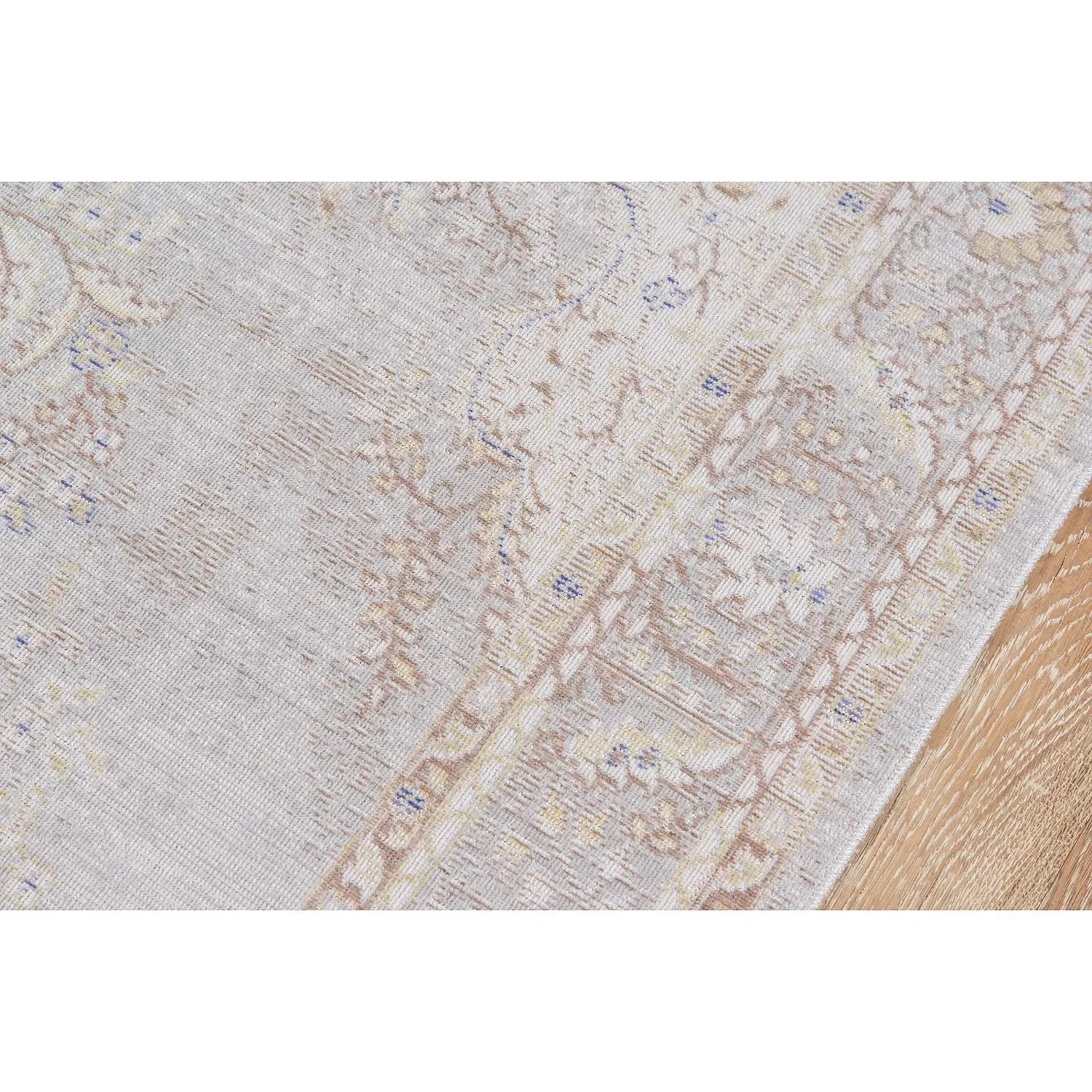 Esme Medallion Patterned Rug - Grey, Polyester