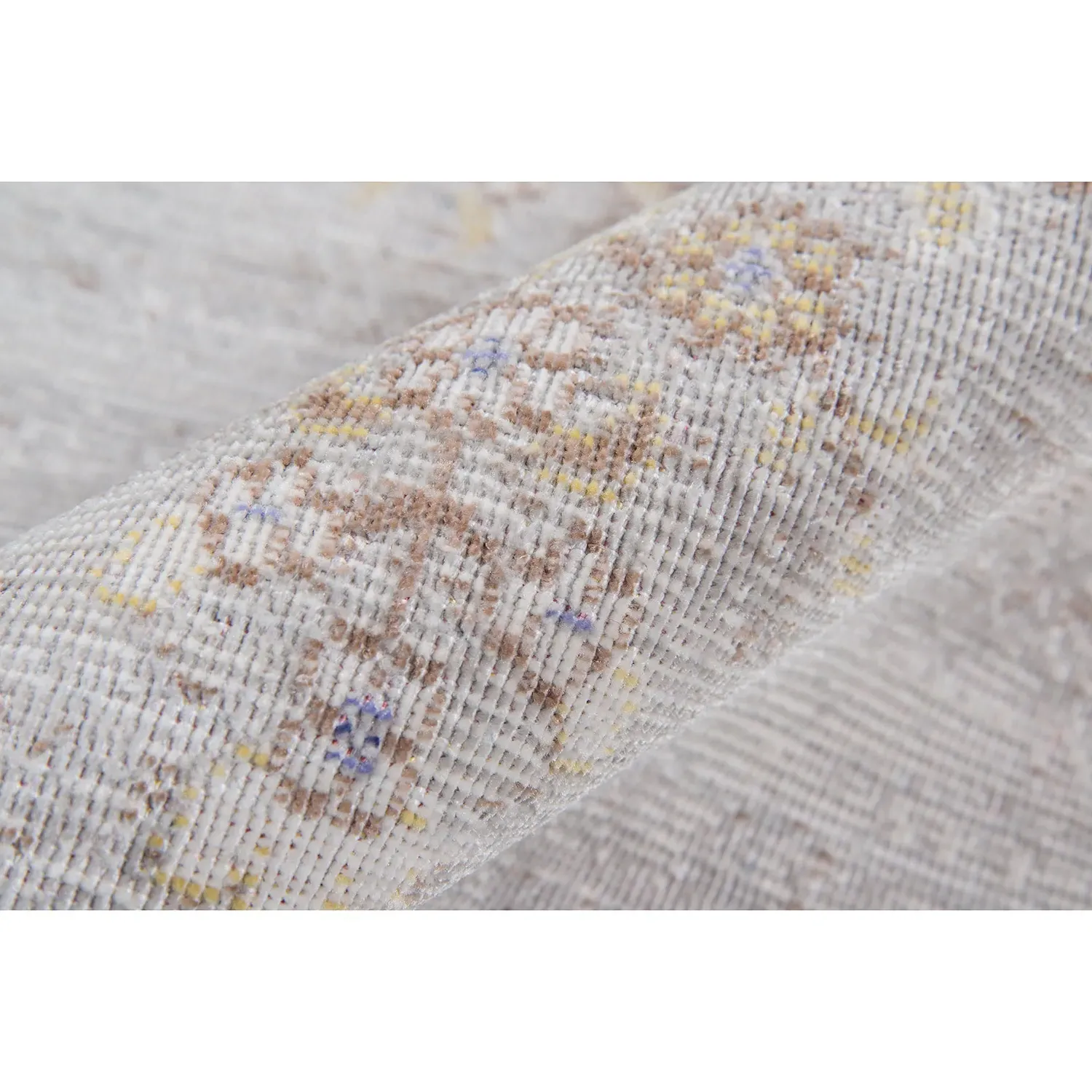 Esme Medallion Patterned Rug - Grey, Polyester