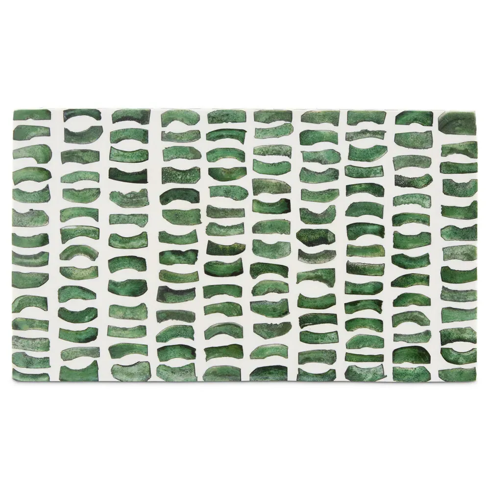 Esmina Decorative Box Set of 2 - Green, Bone