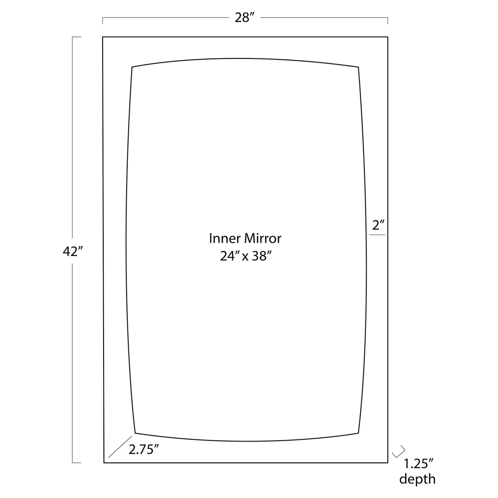 Estaban Rectangular Wall Mirror - Tan, Leather