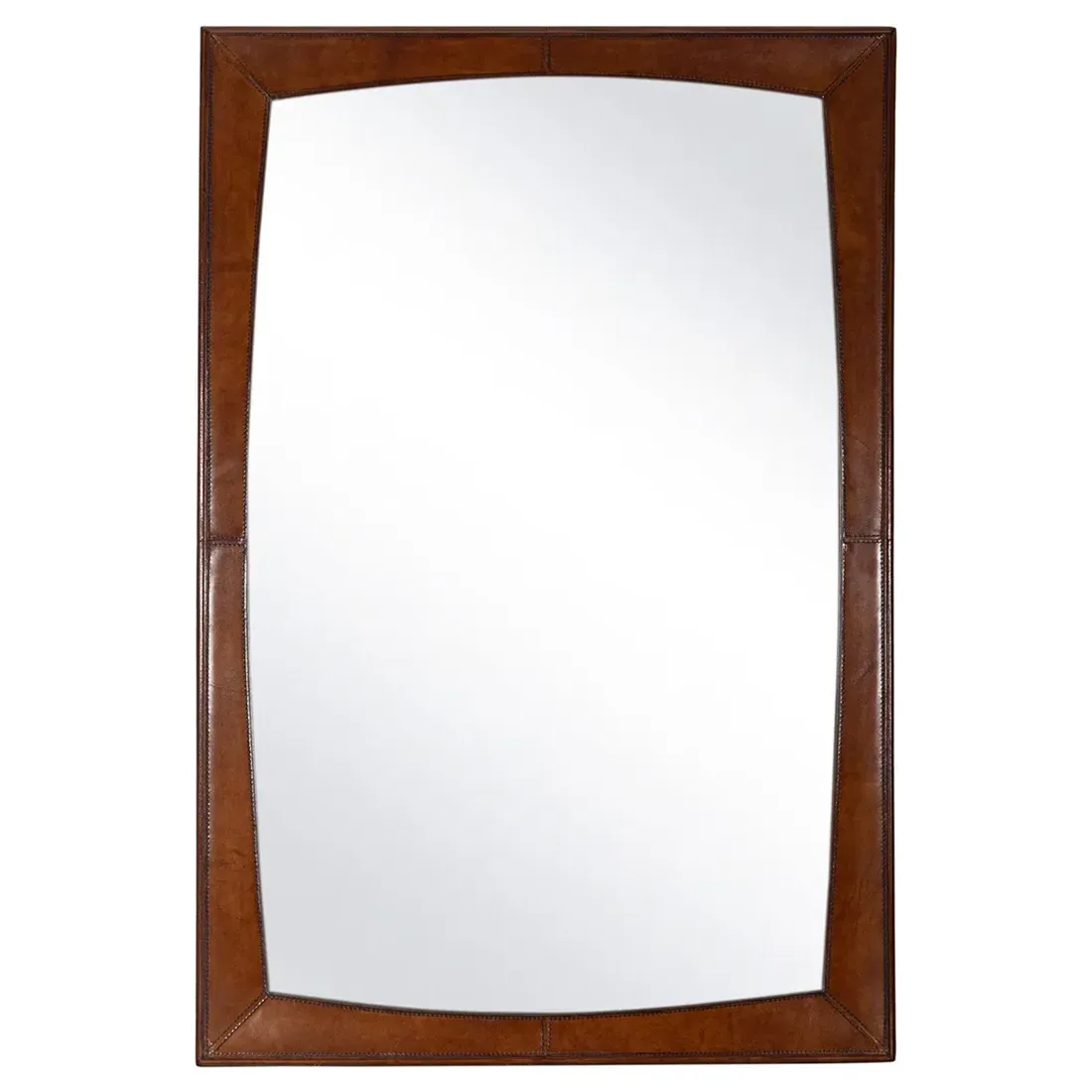 Estaban Rectangular Wall Mirror - Tan, Leather image