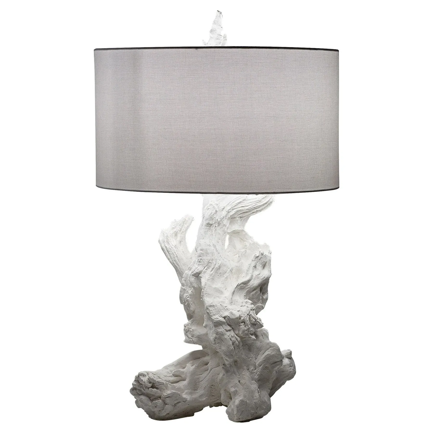 Estelle Driftwood Table Lamp - White, Linen