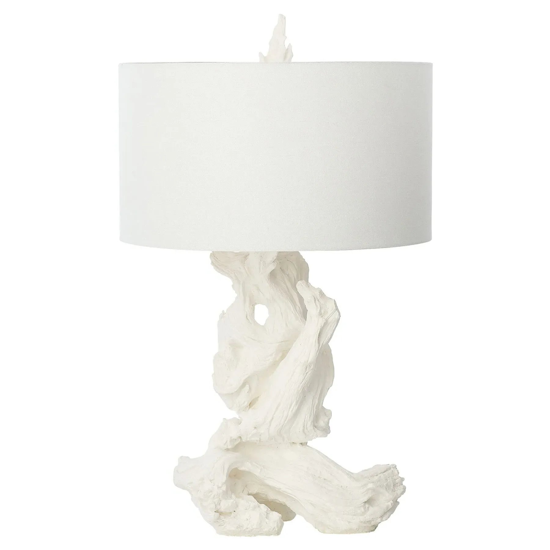 Estelle Driftwood Table Lamp - White, Linen image