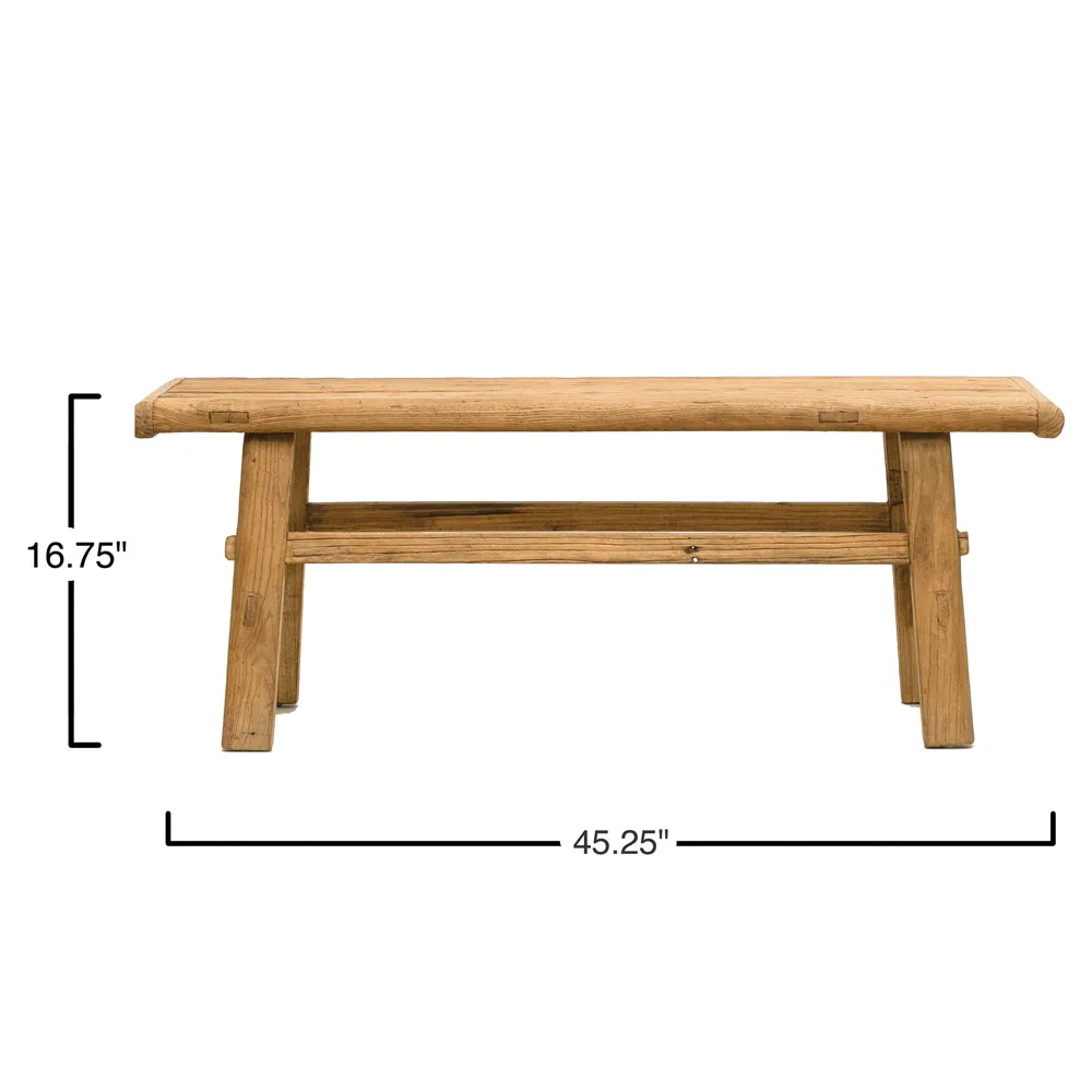 Esther Rectangular Coffee Table - Brown, Reclaimed Wood