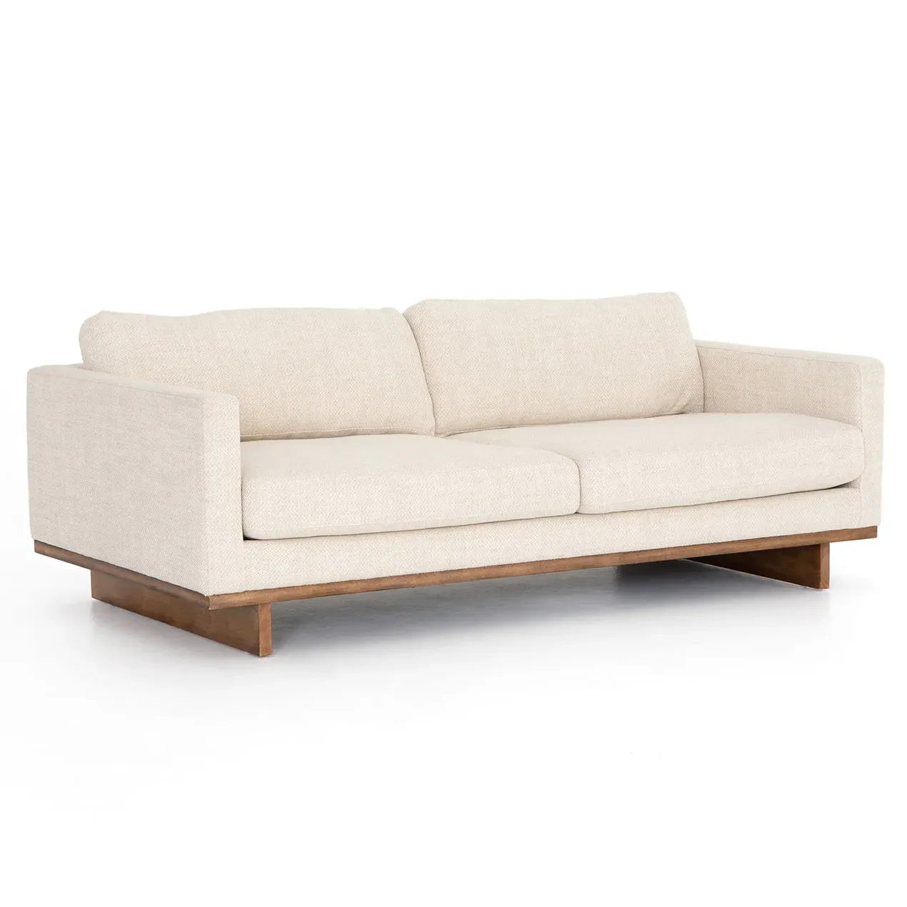 Ethan Cushion Back Sofa - Cream, Performance Fabric