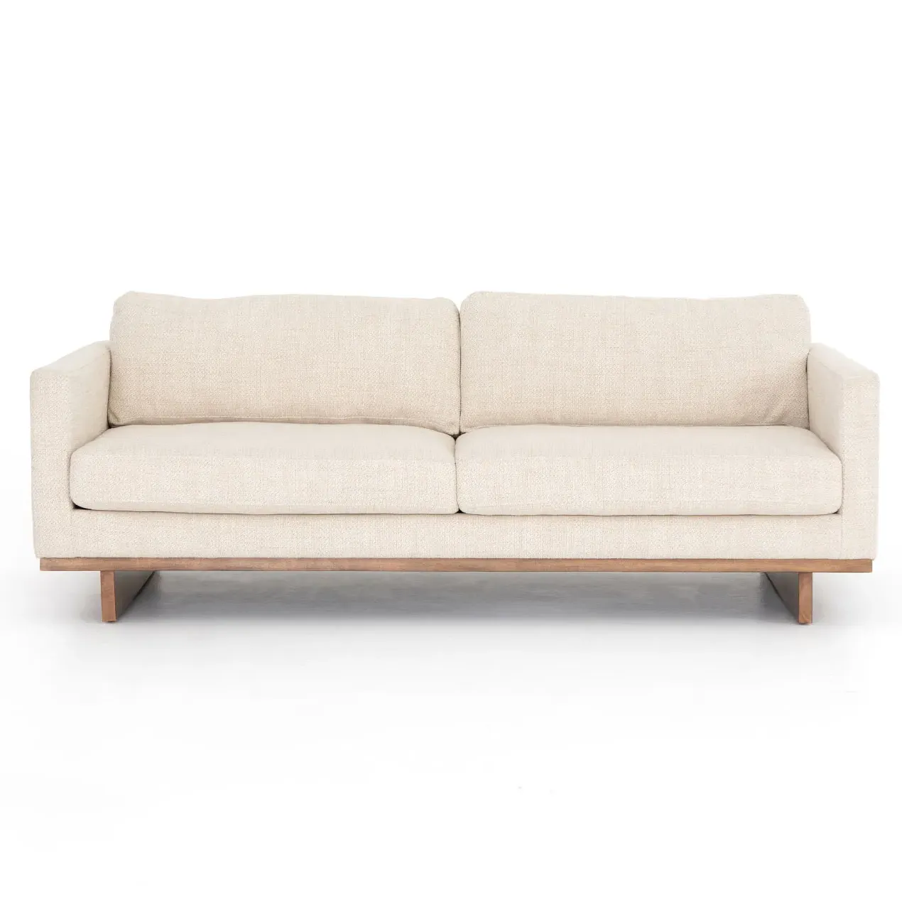 Ethan Cushion Back Sofa - Cream, Performance Fabric