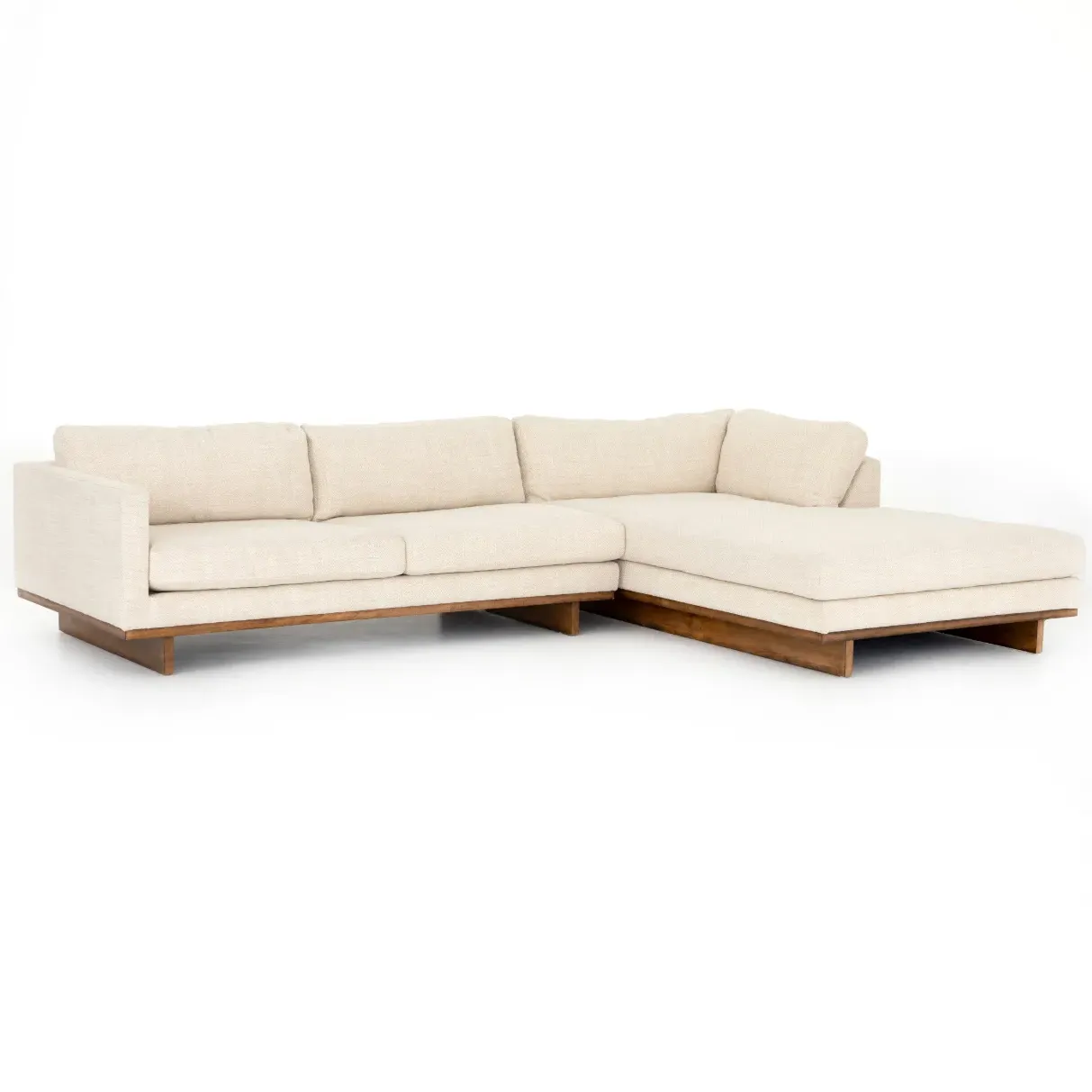 Ethan Left Chaise Sectional Sofa - Cream