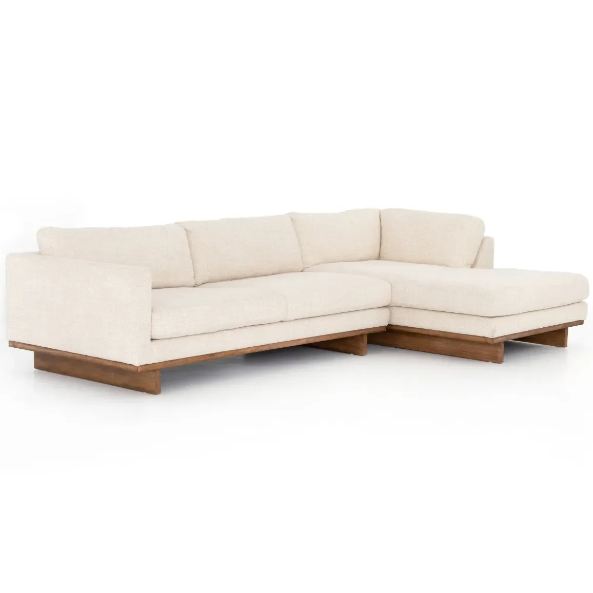 Ethan Left Chaise Sectional Sofa - Cream image