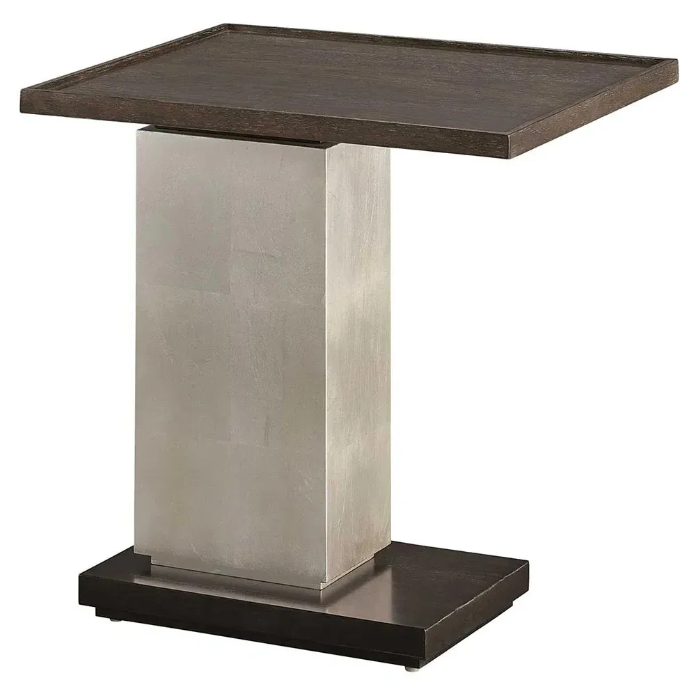 Ethan Rectangular C Side Table - Brown, Walnut