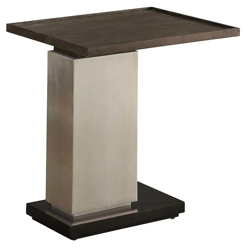 Ethan Rectangular C Side Table - Brown, Walnut