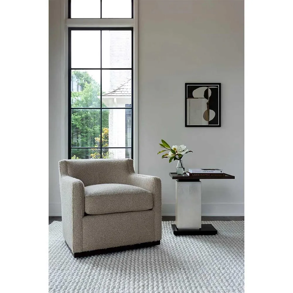 Ethan Rectangular C Side Table - Brown, Walnut