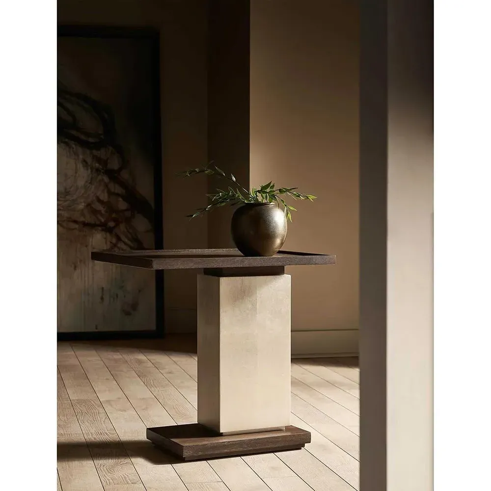Ethan Rectangular C Side Table - Brown, Walnut