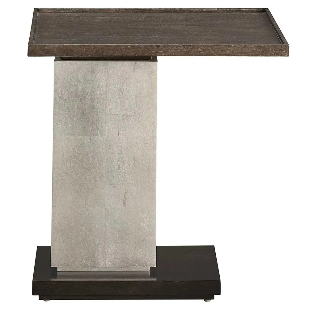 Ethan Rectangular C Side Table - Brown, Walnut image