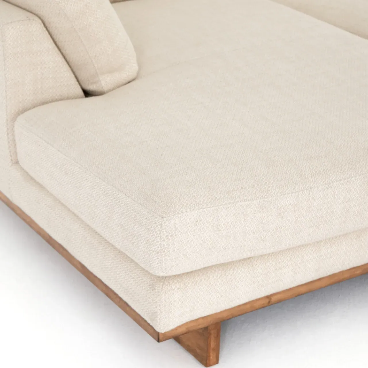 Ethan Right Chaise Sectional Sofa - Cream