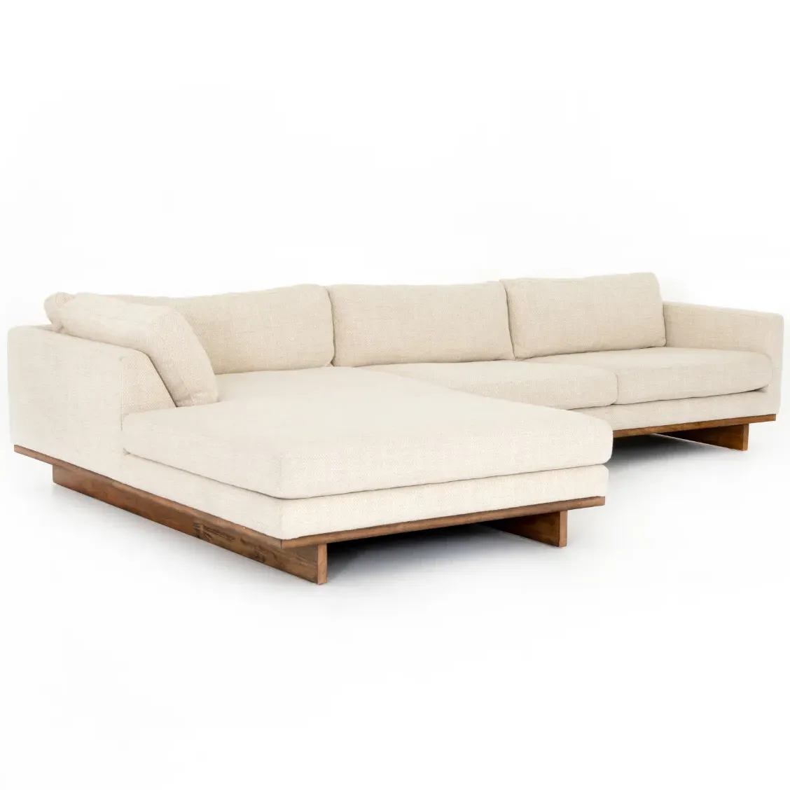 Ethan Right Chaise Sectional Sofa - Cream