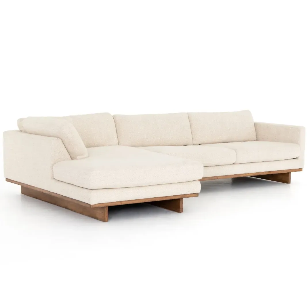 Ethan Right Chaise Sectional Sofa - Cream