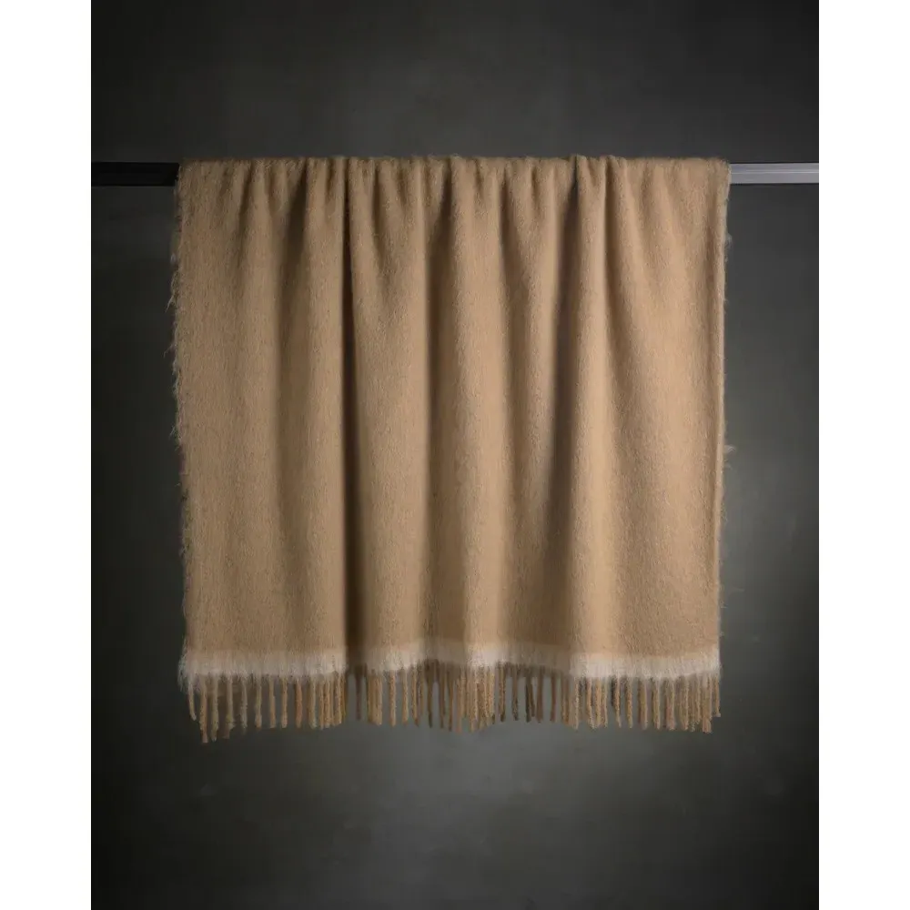 Ethan Woven Throw Blanket - Brown, Wool