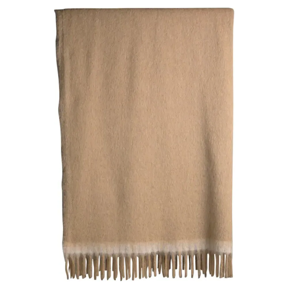 Ethan Woven Throw Blanket - Brown, Wool