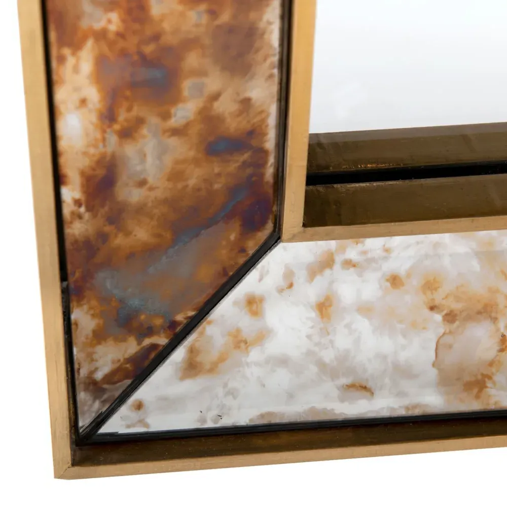 Etienne Large Wall Mirror - Clear, Brass