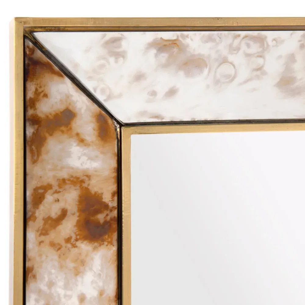 Etienne Small Wall Mirror - Clear, Brass