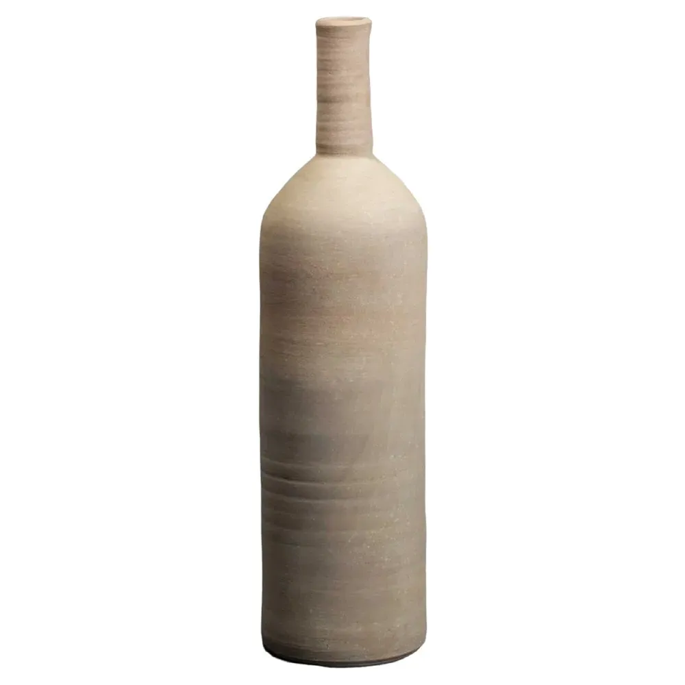 Etta Long Neck Outdoor Vase - Beige, Terracotta image
