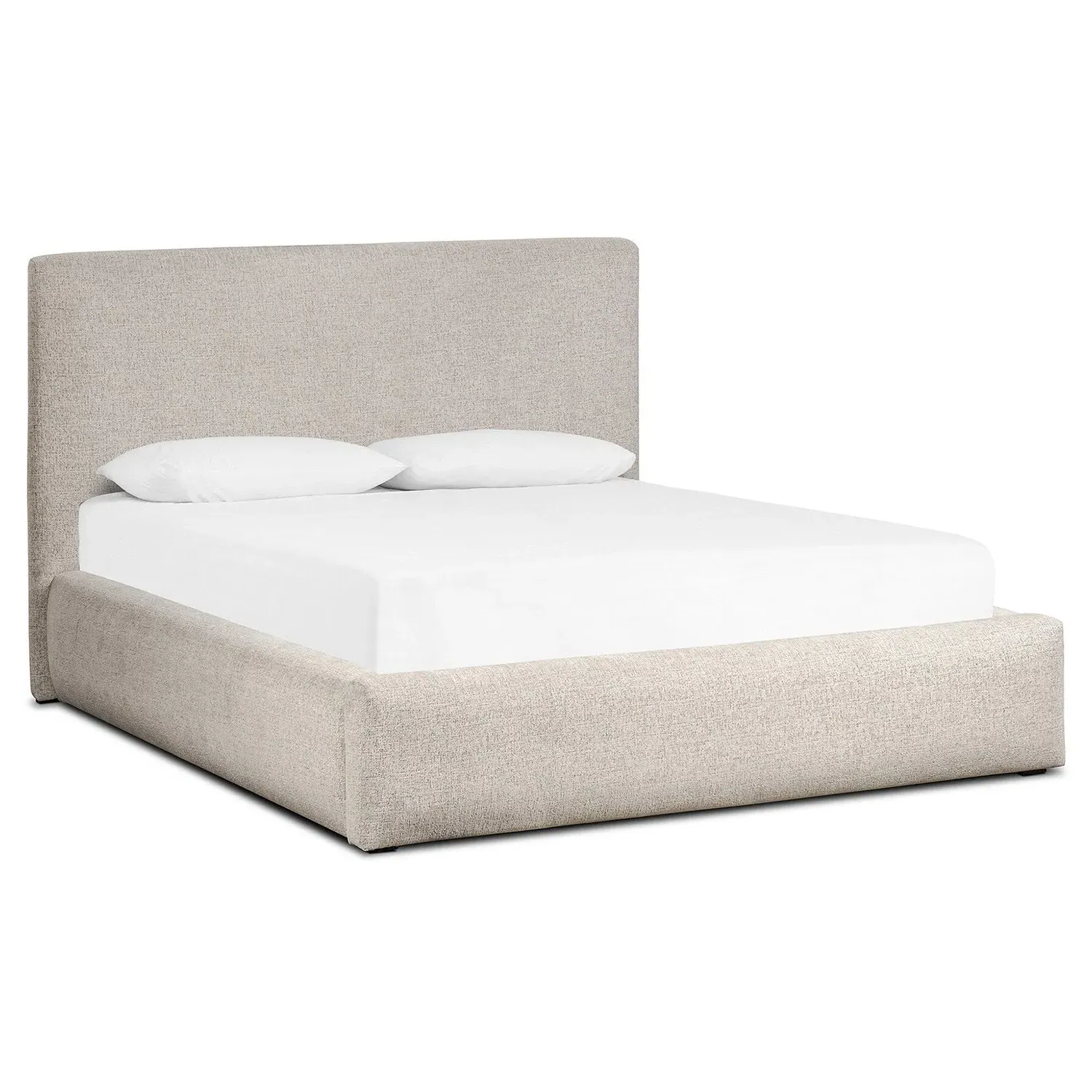 Eugene King Size Bed Frame - Beige, Boucle