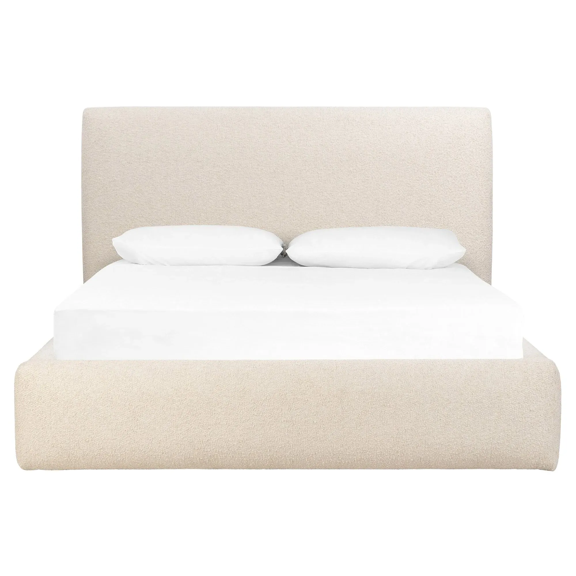 Eugene King Size Bed Frame - Cream, Boucle