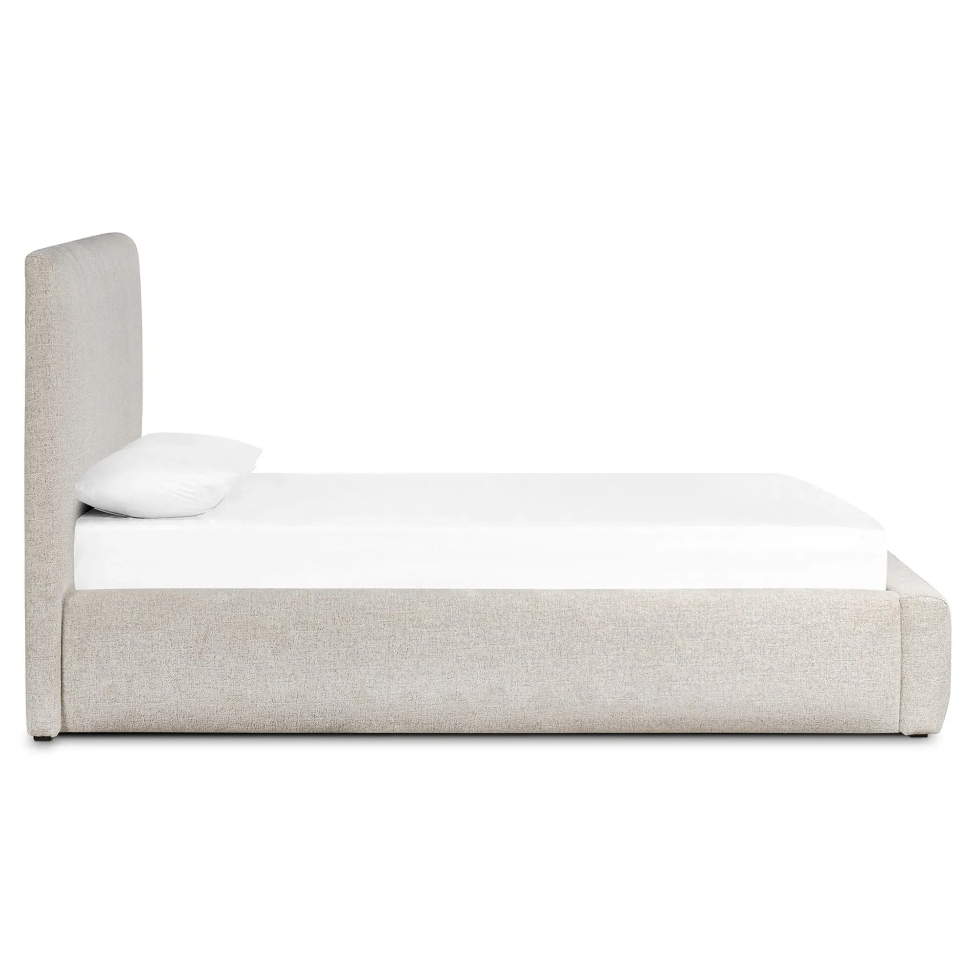 Eugene Queen Size Bed Frame - Beige, Boucle