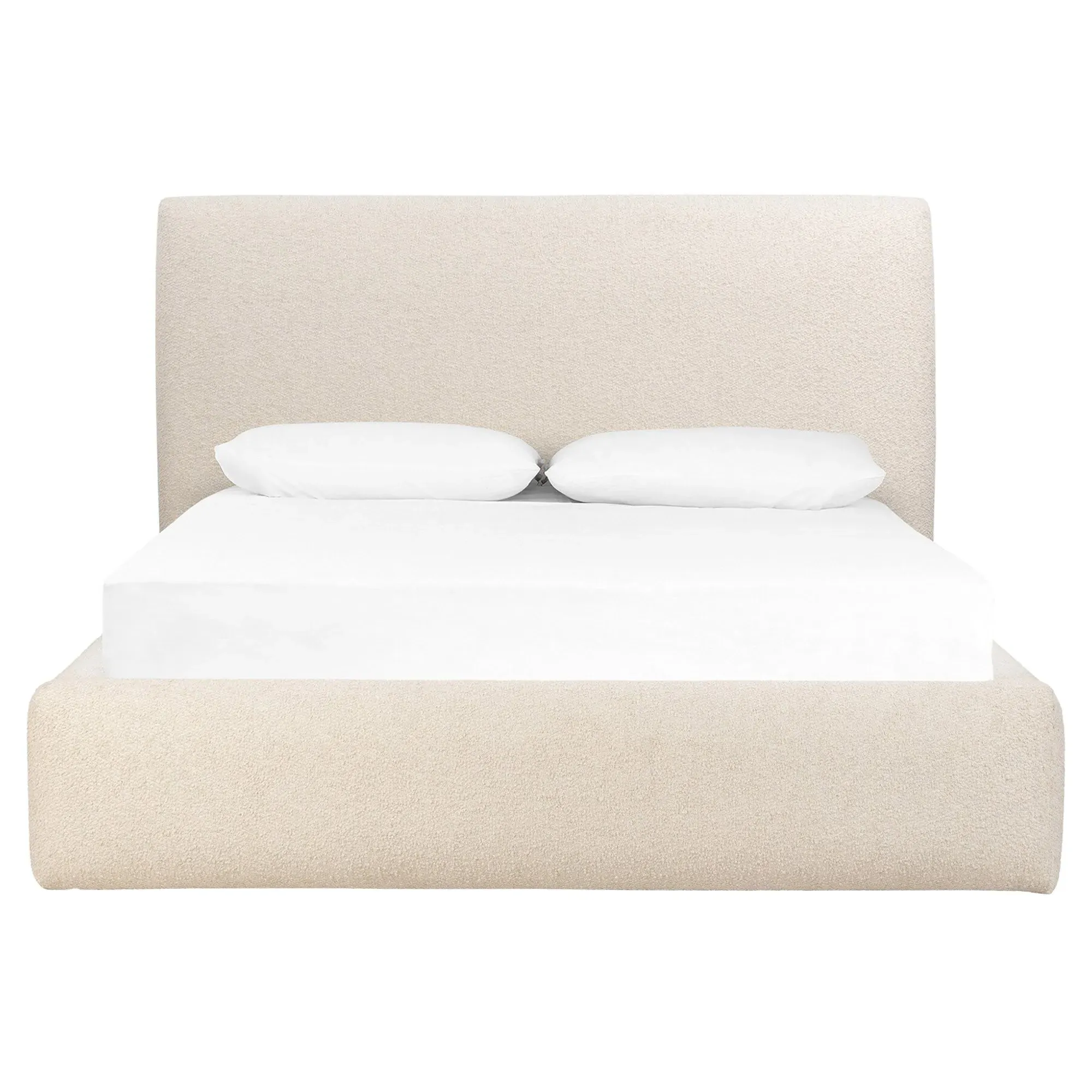 Eugene Queen Size Bed Frame - Cream, Boucle image