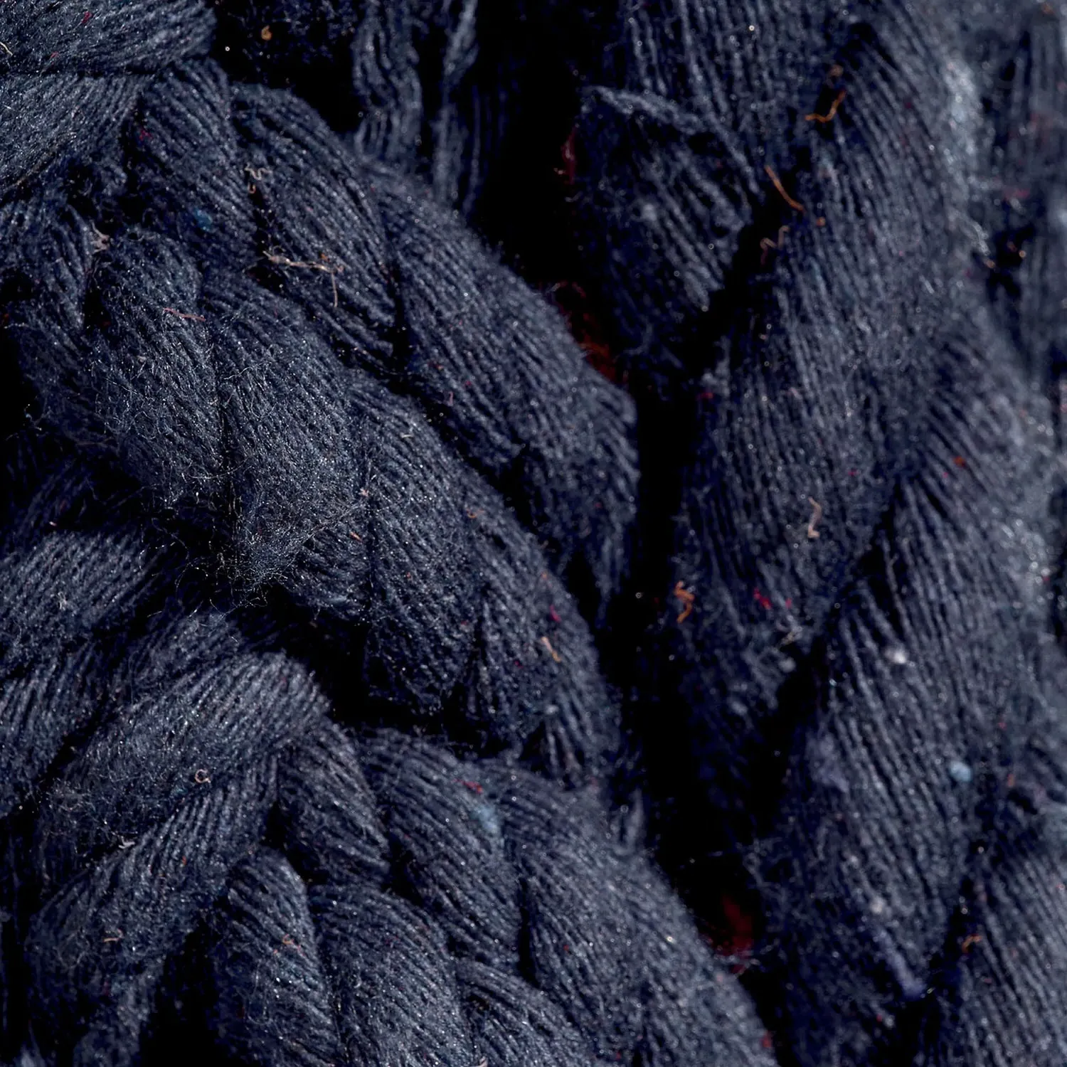 Eula Oval Wall Mirror - Blue, Cotton Rope