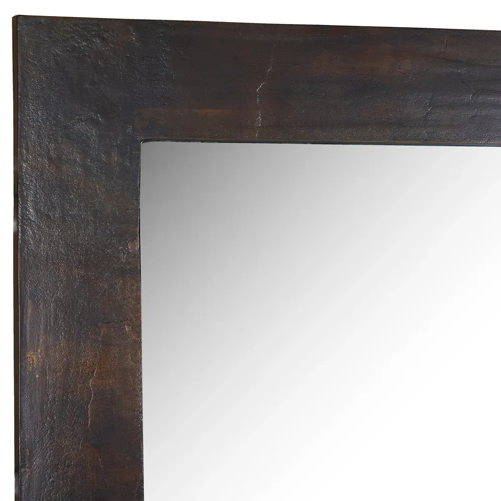 Euna Floor Mirror - Black, Aluminum