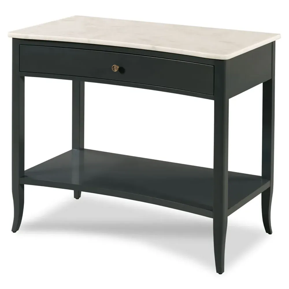 Eve Nightstand with Drawer - Black, Stone